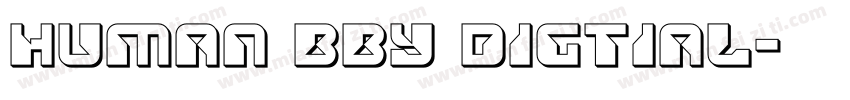 Human BBY digtial字体转换
